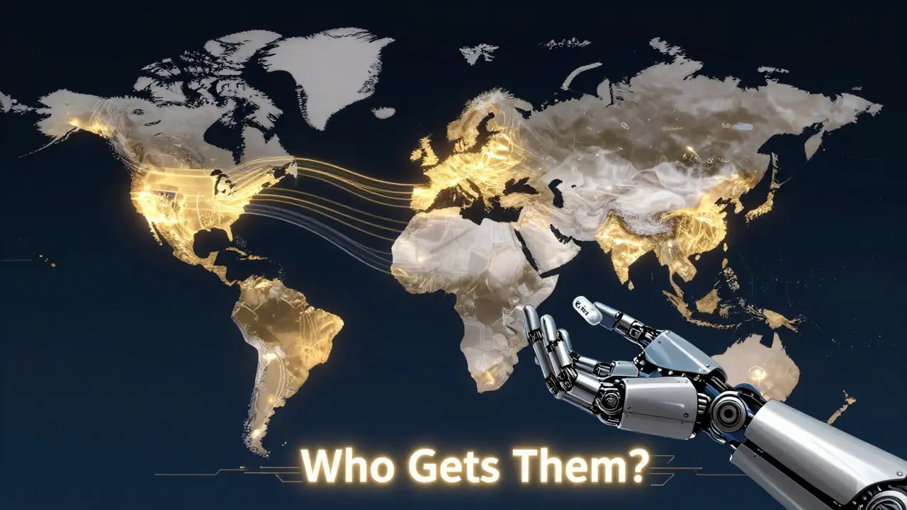 A global map showing unequal access to IgAN treatments, with a single capsule symbolizing the fight for equity in care.