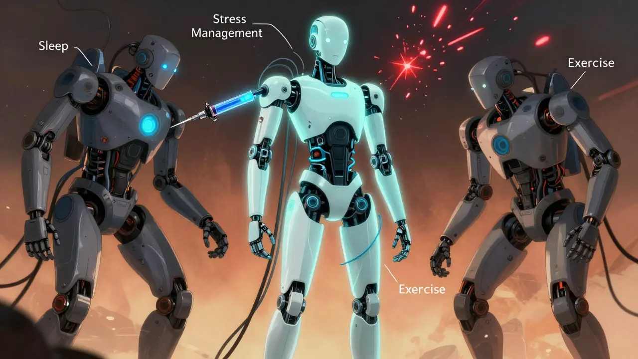 Android receiving upgrades from sleep, exercise, and stress units