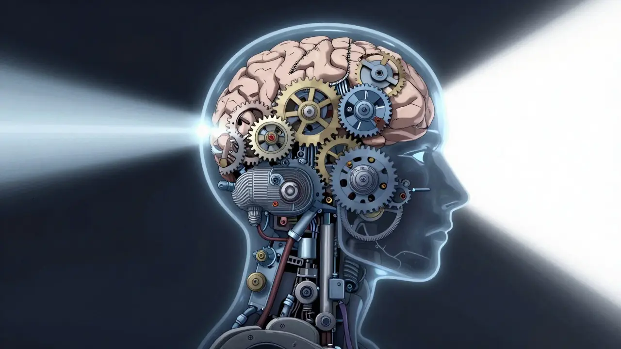 Mechanical brain gears misaligned by artificial light exposure