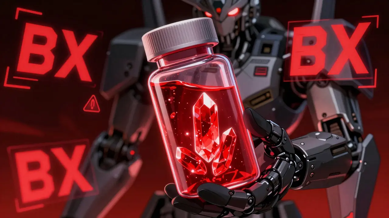 Mechanical display of narrow therapeutic index drugs with warning signs